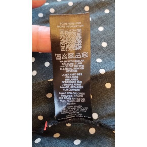 ASOS DESIGN mixed print ruched midi dress with puff sleeves Size 8 - Picture 9 of 15